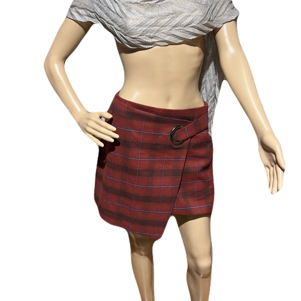 Free People plaid skirt
